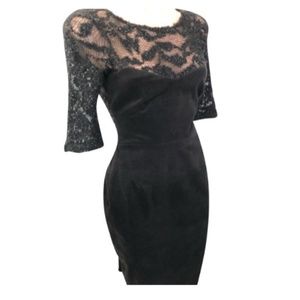 L'agence Black Velvet Silhouette Lace & Shimmer